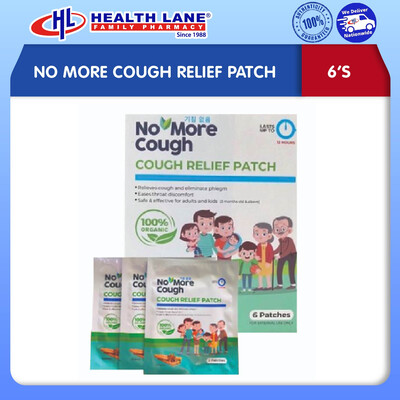 NO MORE COUGH RELIEF PATCH (6'S)